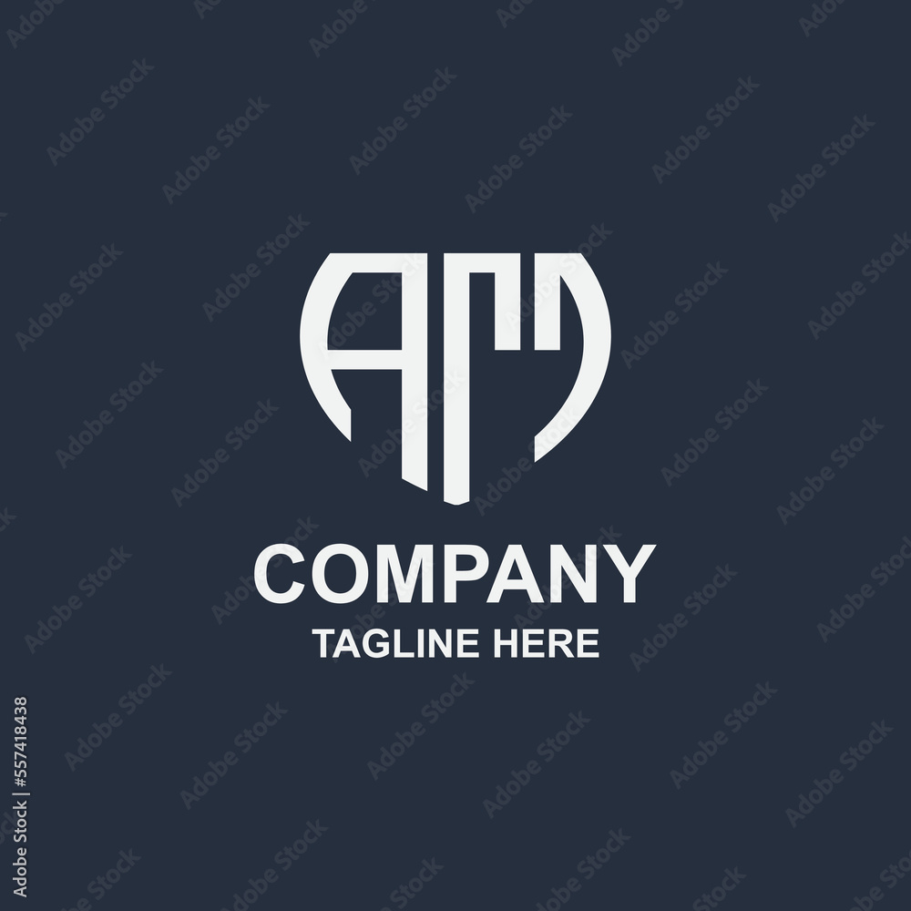 creative am monogram logo design creative am monogram logo design