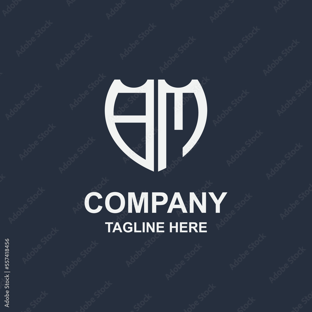 Naklejka premium creative bm monogram logo design