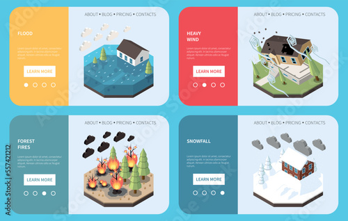 Natural Disaster Banner Set