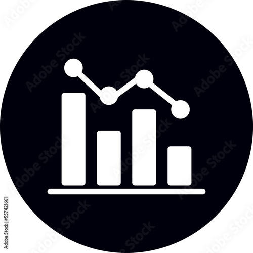 data analytics glyph icon