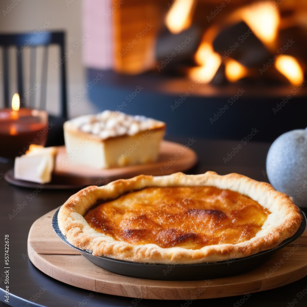 christmas pie in cozy winter christmas setting christmas pie in cozy winter christmas setting