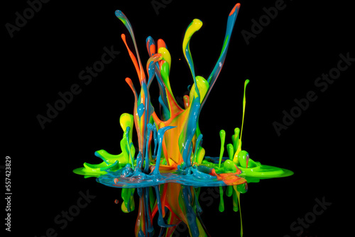 Obraz na płótnie Crazy Paint Party Colorful Splash w salonie