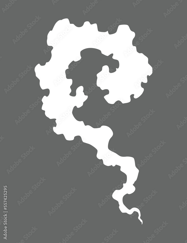 Smoke cloud icon. Vector special effect of puff or steam cloud. Fire blast, smog or fume. Dust or vapor template. Cartoon design white element of comic book