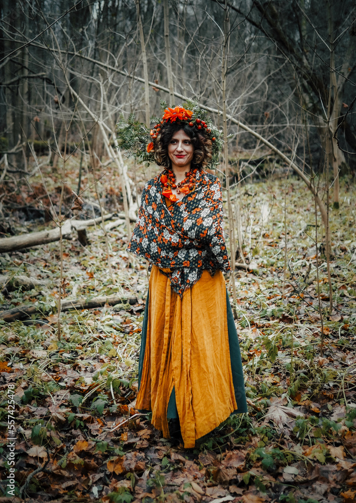 woman in a forest woman in a forest