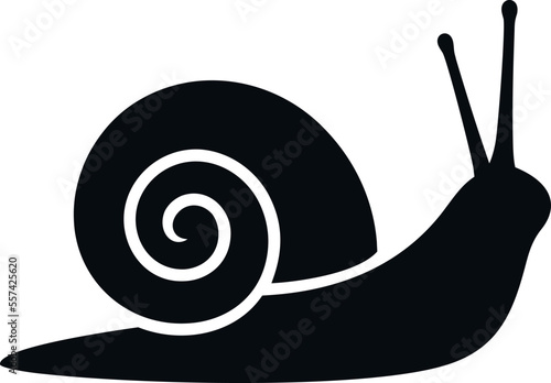 Grape snail logo. Isolated grape snail on white background photo