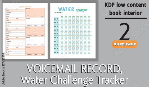 VOICEMAIL RECORD, Water Challenge Tracker