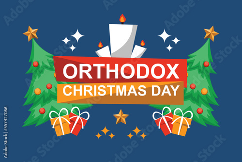 Orthodox Christmas Day background.