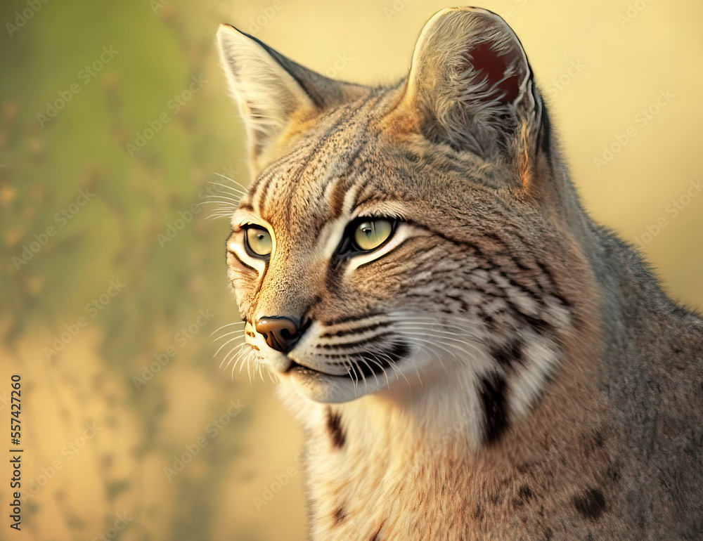 Bobcat portrait generated by generative AI Bobcat portrait generated by generative AI