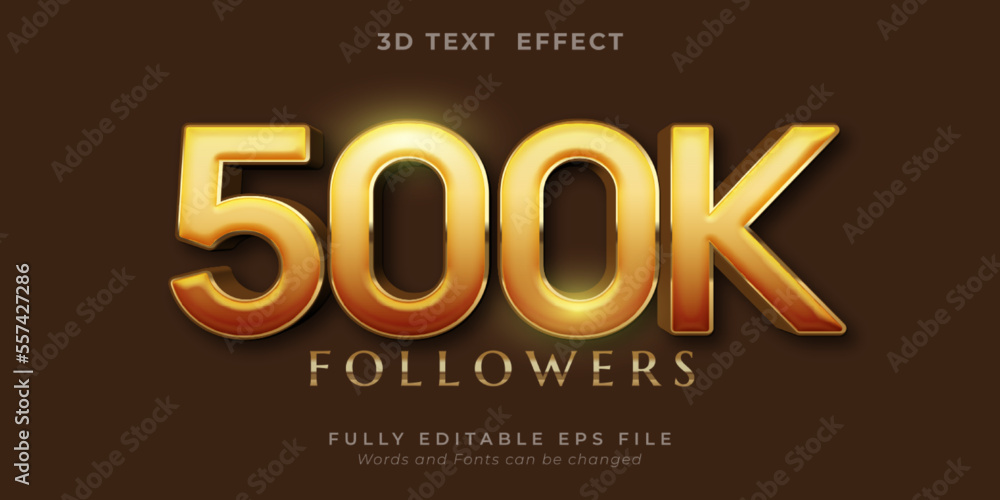 500K text editable three dimension text effect style 500K text editable three dimension text effect style