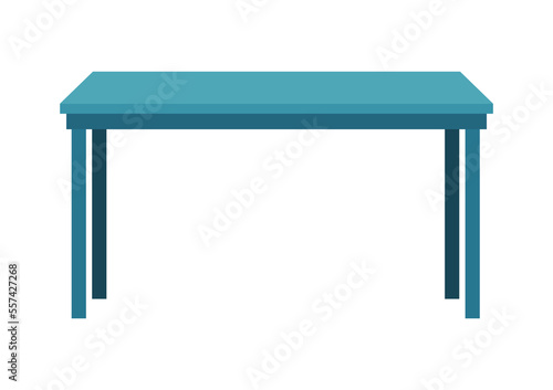 Empty wooden table or desktop. Clean small element of of home interior scenics. Template for object presentation. Table isolated on white background