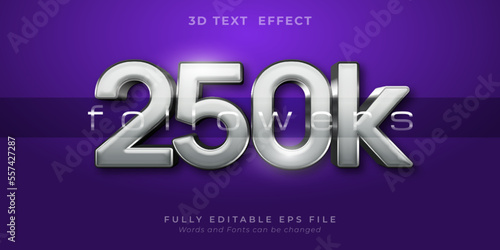 250K text editable three dimension text effect style