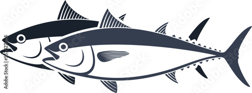 Tuna logo. Isolated tuna on white background