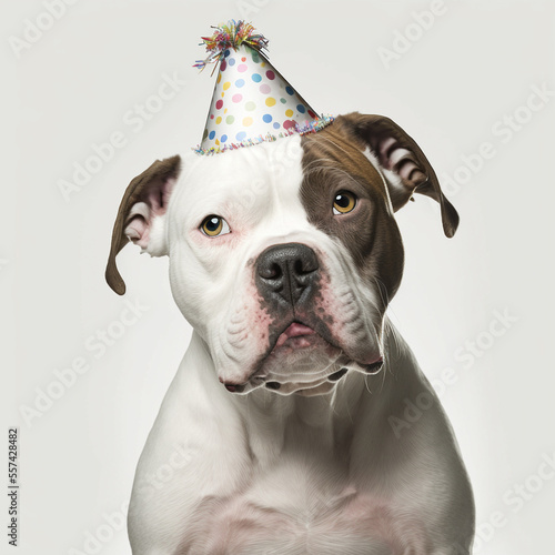 American Bulldogin birthday Outfit photo