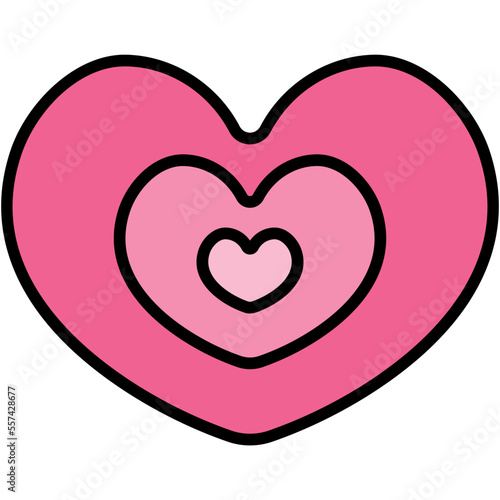 loving outline color icon