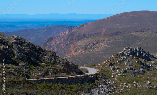 Hairpin bend above the Teeberg view site, Swartberg Pass, Western Cape.