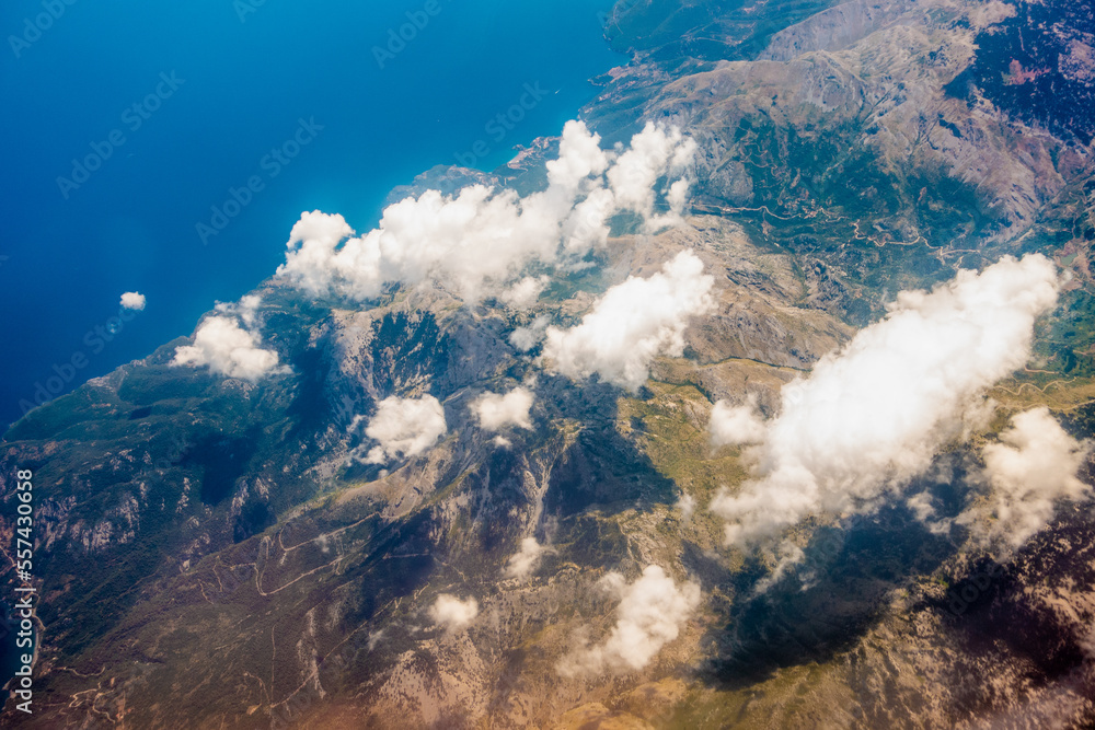 Clouds above mountains in Greece near Athens Clouds above mountains in Greece near Athens