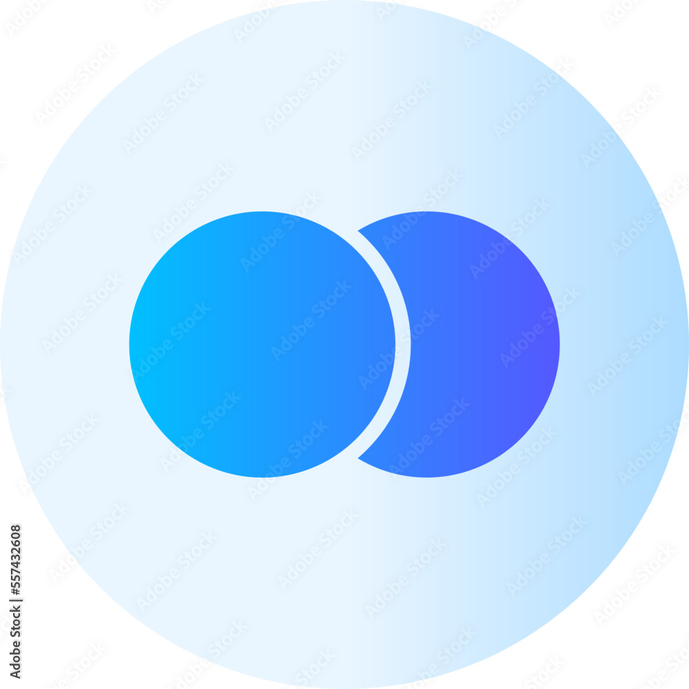 venn diagram gradient icon venn diagram gradient icon