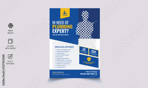 plumbing Flyer Design Template