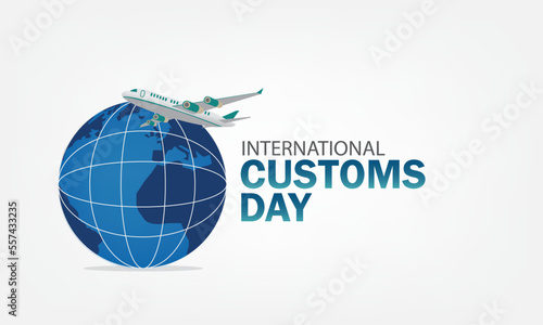 Vector Illustration of International Customs Day. Simple and Elegant Design