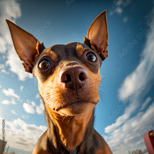 Portrait of a dog, AI generative content