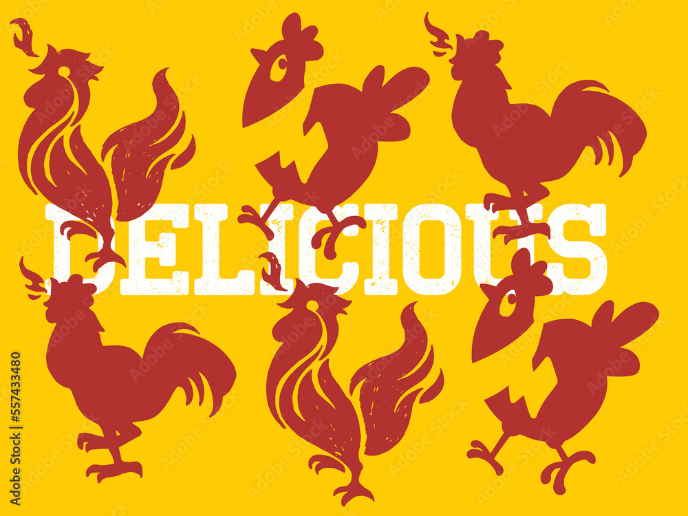 rustic fire chicken logo, hen flame hot symbol vector icon illustration ...