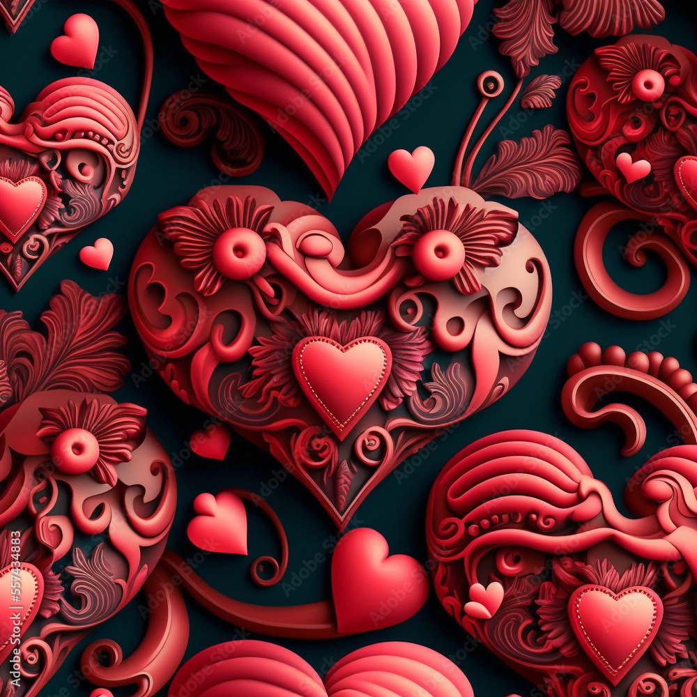 The Valentine's Day Seamless Wallpaper Pattern The Valentine's Day Seamless Wallpaper Pattern