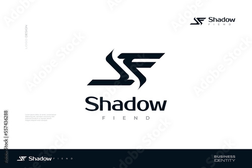 Abstract Initial Letter S and F Logo Design with Negative Space Style. SF or FS Monogram Logo for Business and Brand Identity