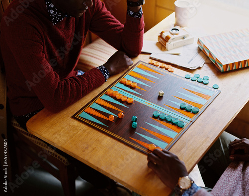 man playing backgammon
