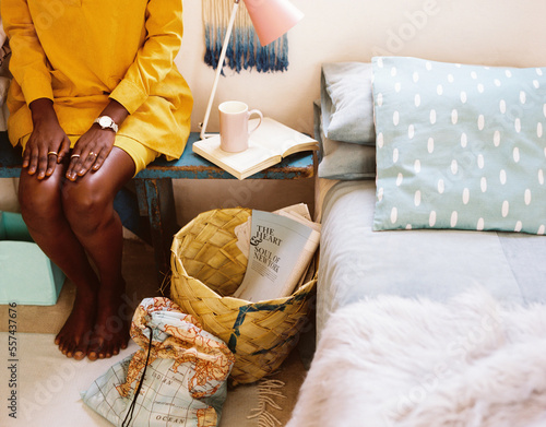 person in the bedroom