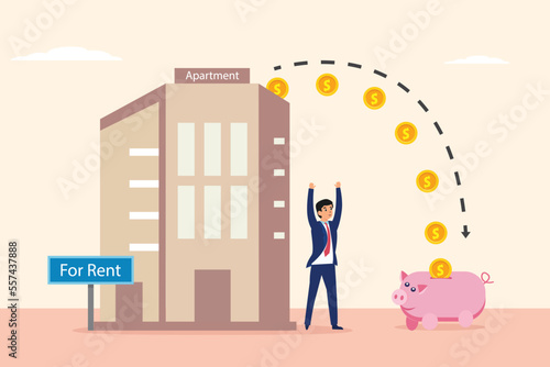 Man renting apartment for passive income