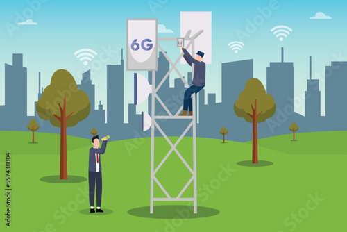 6G network signal tower