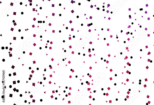 Light Pink vector texture in poly style with circles  cubes.