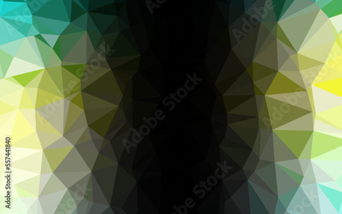 Light Green, Yellow vector abstract mosaic background.