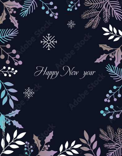 New Year and Cristmas Card Template