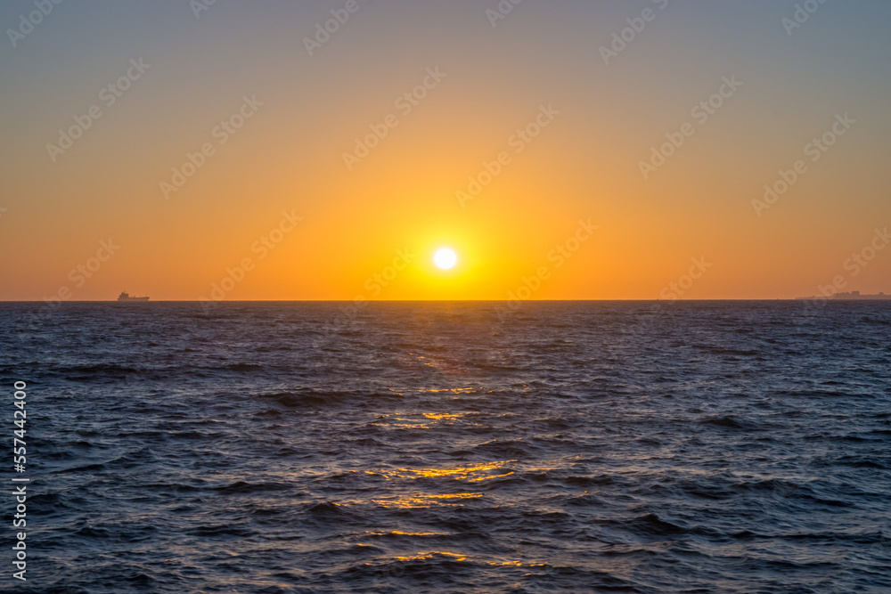 Beautiful sunset in the middle of the atlantic ocean Beautiful sunset in the middle of the atlantic ocean