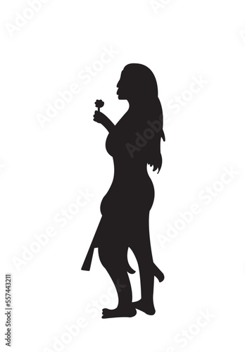 silhouette of a child playing a flute