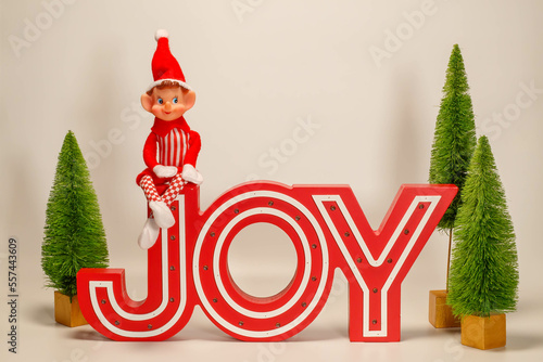 Mid Century Modern Joy holiday elf