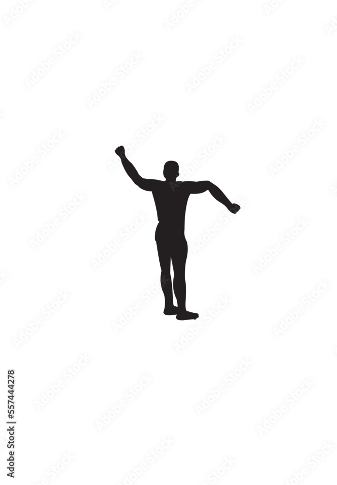 silhouette of a man jumping