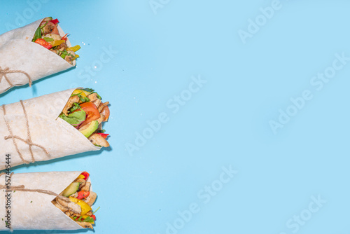 Wrapped sandwich burrito or shawarma