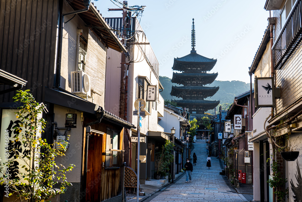京都の法観寺にある五重塔