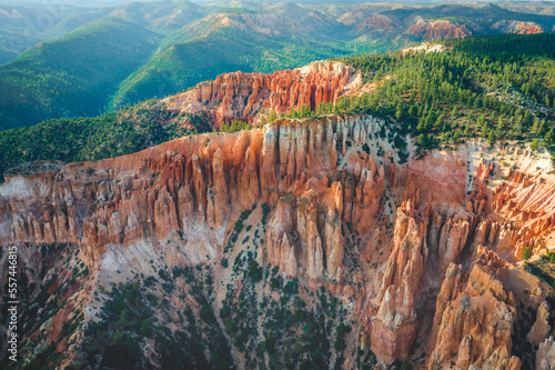 aerial view on hoodoos of bryce canyon 