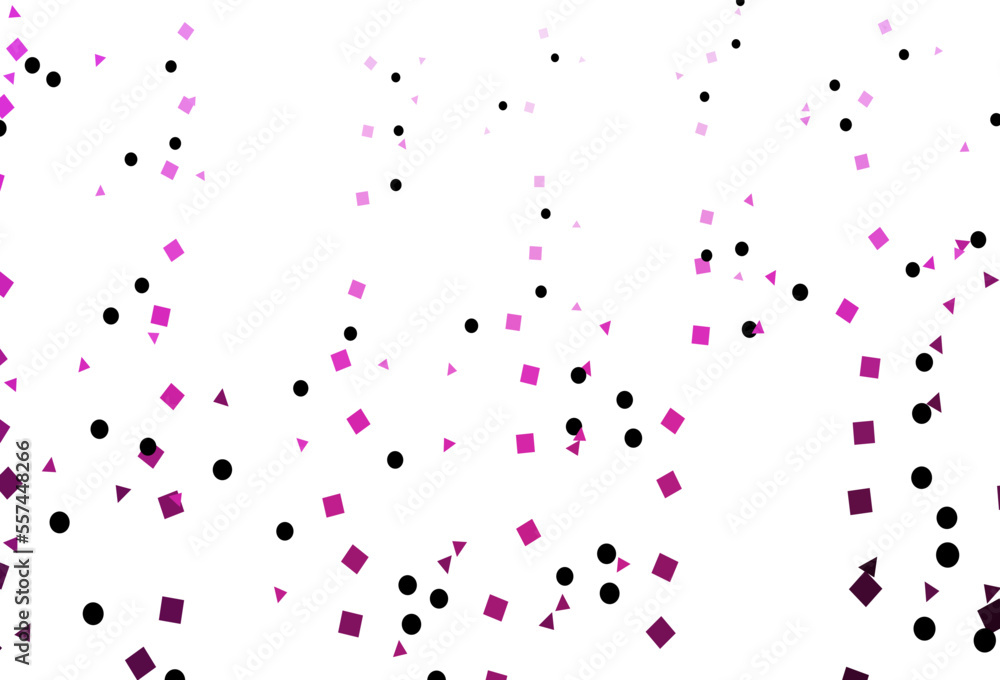 Light Pink vector cover in polygonal style with circles. Light Pink vector cover in polygonal style with circles.