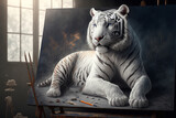 white bengal tiger in the picture