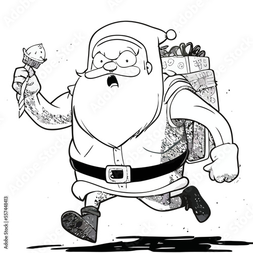 vector illustration of Santa Claus