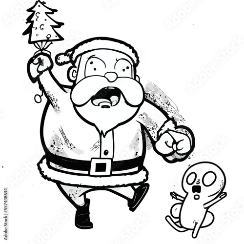 vector illustration of Santa Claus