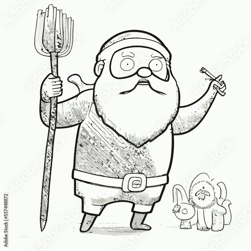 vector illustration of Santa Claus