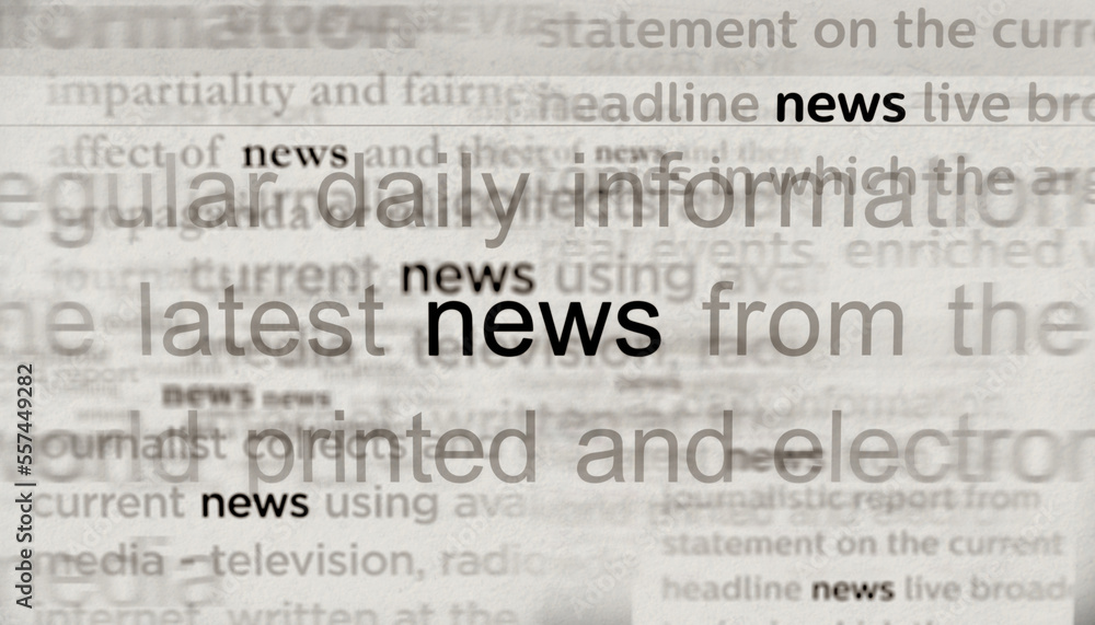 News headline titles media with 3d illustration News headline titles media with 3d illustration