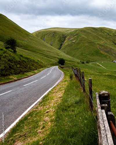 Lookng south into the Dalveen Pass  in the Lowther Hills in the Southern Uplands of Scotland photo