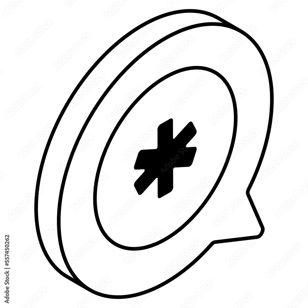 An icon design of medical chat An icon design of medical chat