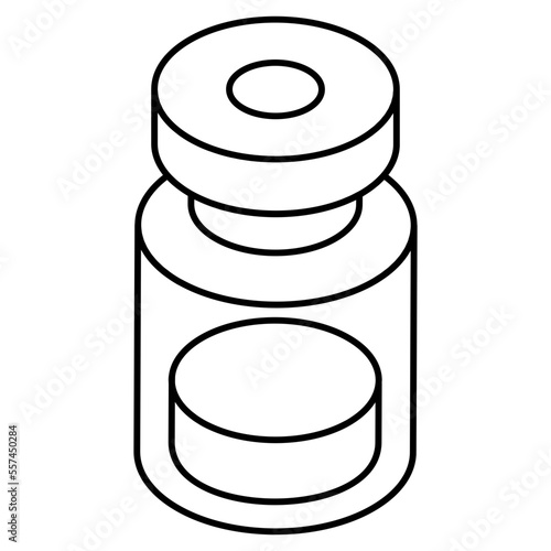 Trendy design icon of vaccine bottle 